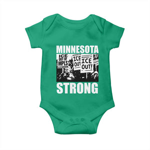 Minnesota Strong Baby Onesie Resist Anti ICE Immigration Protest TS14 Irish Green Print Your Wear