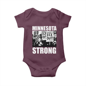 Minnesota Strong Baby Onesie Resist Anti ICE Immigration Protest TS14 Maroon Print Your Wear