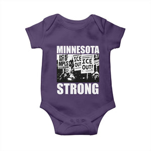 Minnesota Strong Baby Onesie Resist Anti ICE Immigration Protest TS14 Purple Print Your Wear