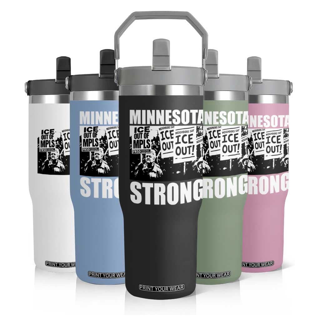 Minnesota Strong Flip Straw Tumbler Resist Anti ICE Immigration Protest TS14 Print Your Wear