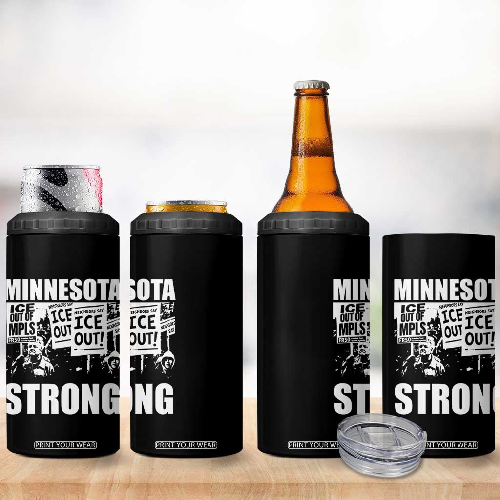 Minnesota Strong 4 in 1 Can Cooler Tumbler Resist Anti ICE Immigration Protest TS14 Print Your Wear