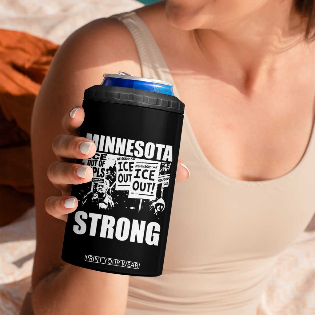 Minnesota Strong 4 in 1 Can Cooler Tumbler Resist Anti ICE Immigration Protest TS14 Print Your Wear