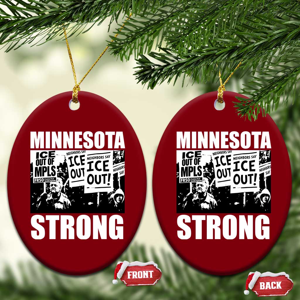 Minnesota Strong Ceramic Ornament Resist Anti ICE Immigration Protest TS14 Print Your Wear