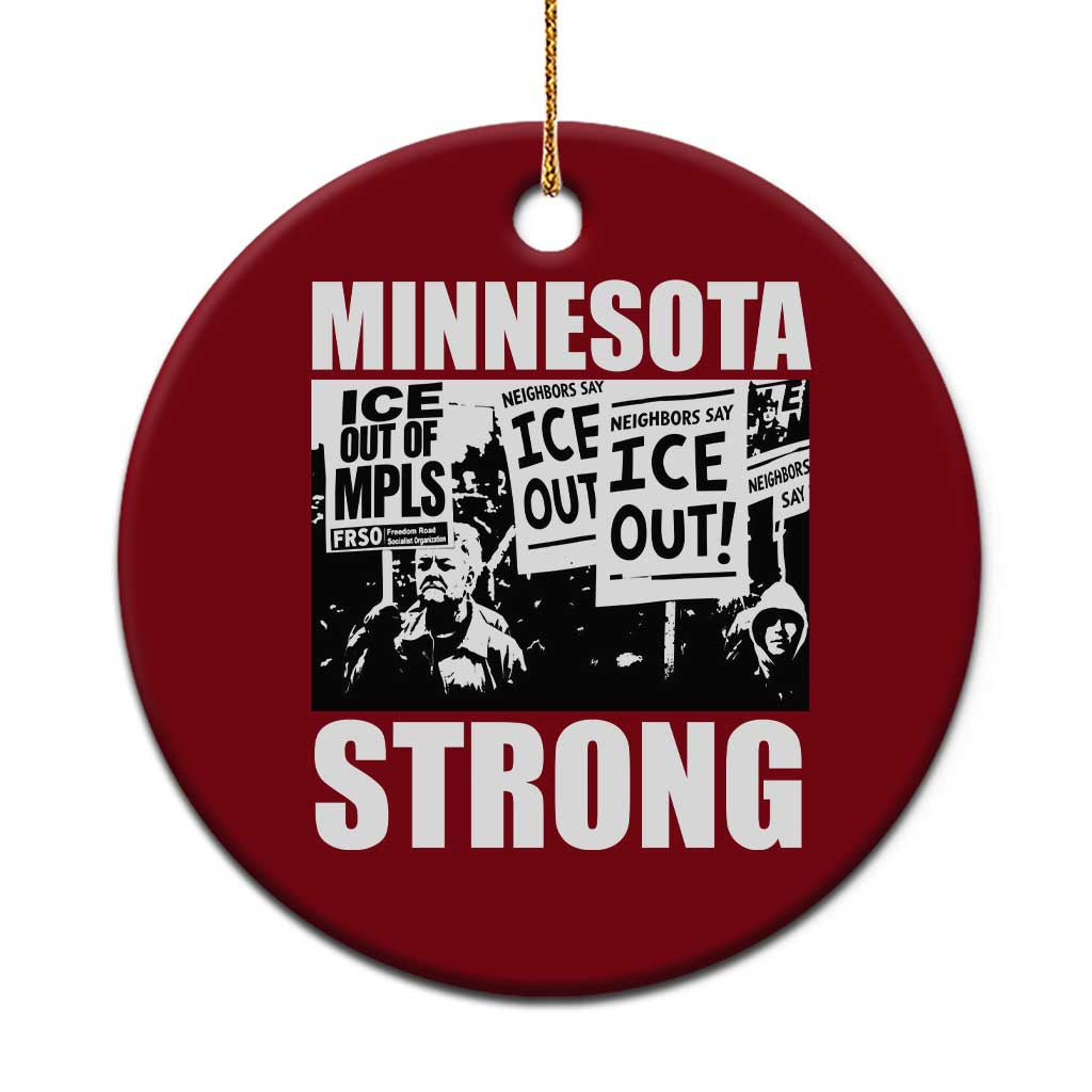 Minnesota Strong Ceramic Ornament Resist Anti ICE Immigration Protest TS14 1pc Red Print Your Wear