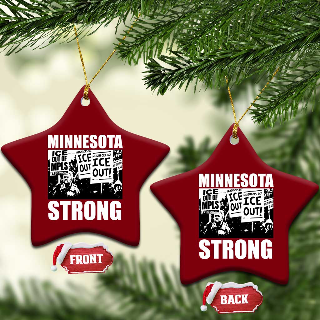 Minnesota Strong Ceramic Ornament Resist Anti ICE Immigration Protest TS14 Print Your Wear
