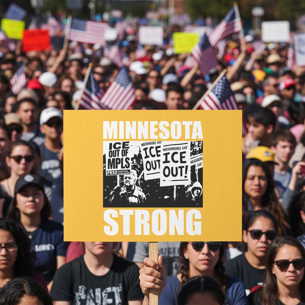 Minnesota Strong Protest Sign Resist Anti ICE Immigration Protest TS14 Horizontal 18
