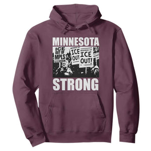 Minnesota Strong Hoodie Resist Anti ICE Immigration Protest TS14 Maroon Print Your Wear