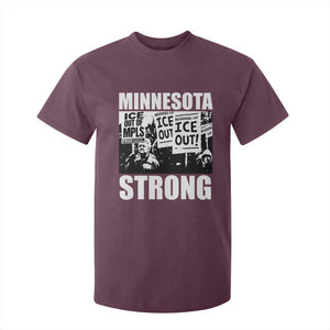 Minnesota Strong T Shirt For Kid Resist Anti ICE Immigration Protest TS14 Maroon Print Your Wear