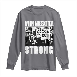 Minnesota Strong Long Sleeve Shirt Resist Anti ICE Immigration Protest TS14 Charcoal Print Your Wear