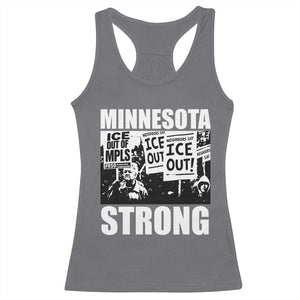 Minnesota Strong Racerback Tank Top Resist Anti ICE Immigration Protest TS14 Charcoal Print Your Wear