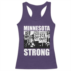 Minnesota Strong Racerback Tank Top Resist Anti ICE Immigration Protest TS14 Purple Print Your Wear