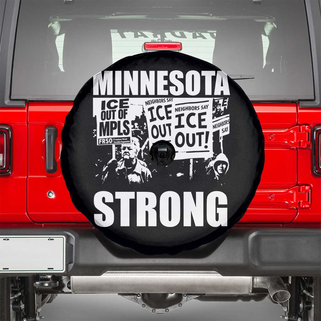Minnesota Strong Spare Tire Cover Resist Anti ICE Immigration Protest TS14 Black Print Your Wear