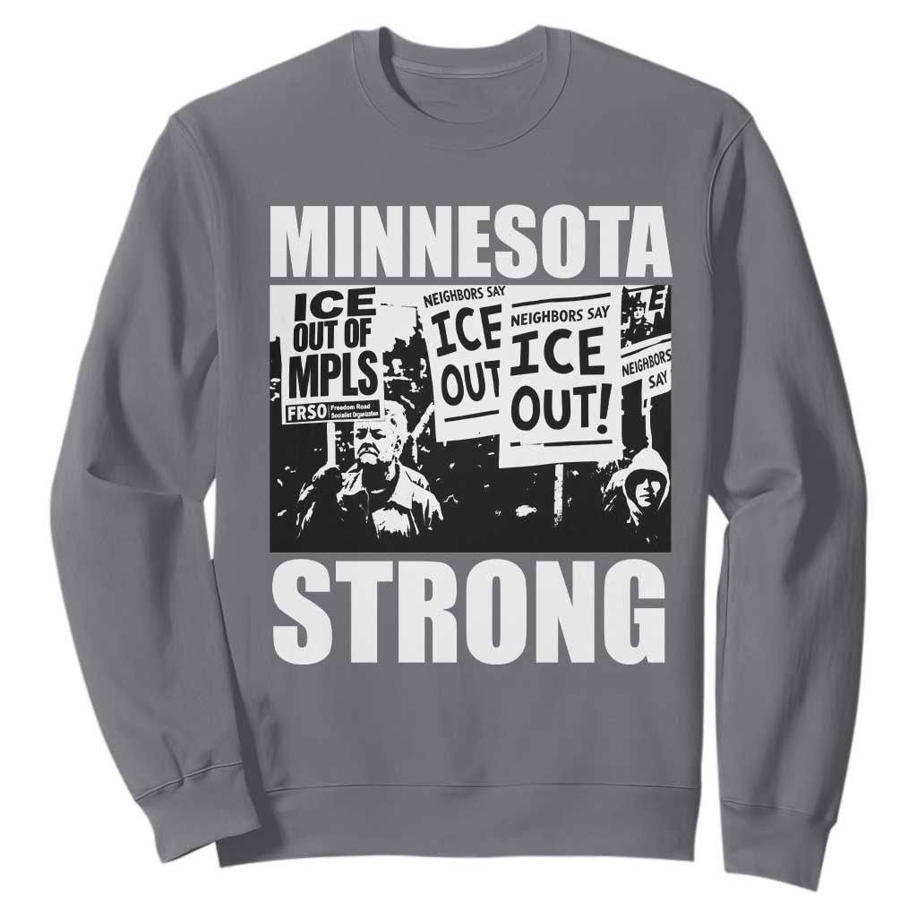 Minnesota Strong Sweatshirt Resist Anti ICE Immigration Protest TS14 Charcoal Print Your Wear