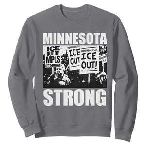 Minnesota Strong Sweatshirt Resist Anti ICE Immigration Protest TS14 Charcoal Print Your Wear