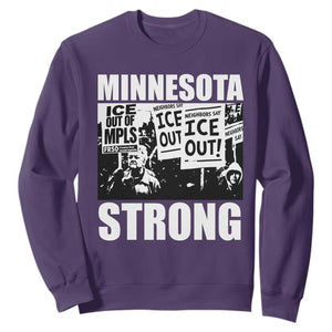 Minnesota Strong Sweatshirt Resist Anti ICE Immigration Protest TS14 Purple Print Your Wear
