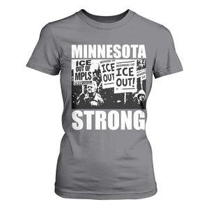 Minnesota Strong T Shirt For Women Resist Anti ICE Immigration Protest TS14 Charcoal Print Your Wear