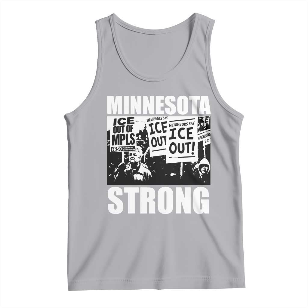 Minnesota Strong Tank Top Resist Anti ICE Immigration Protest TS14 Athletic Heather Print Your Wear
