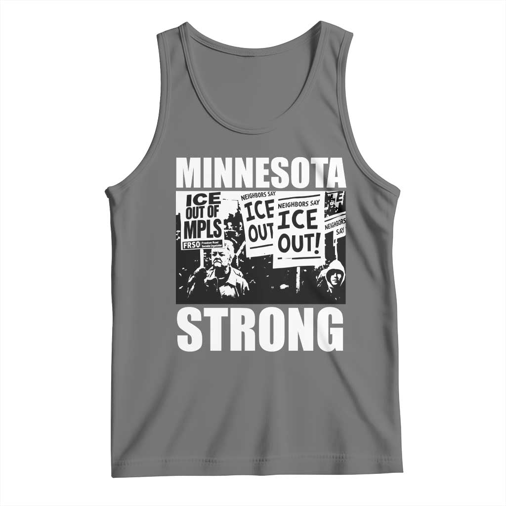 Minnesota Strong Tank Top Resist Anti ICE Immigration Protest TS14 Black Heather Print Your Wear