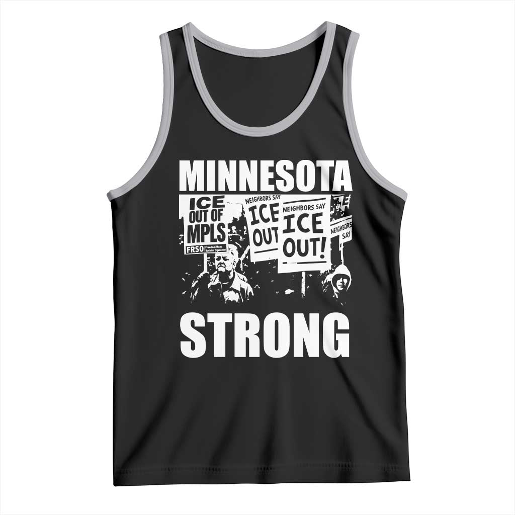 Minnesota Strong Tank Top Resist Anti ICE Immigration Protest TS14 Black Athletic Heather Print Your Wear