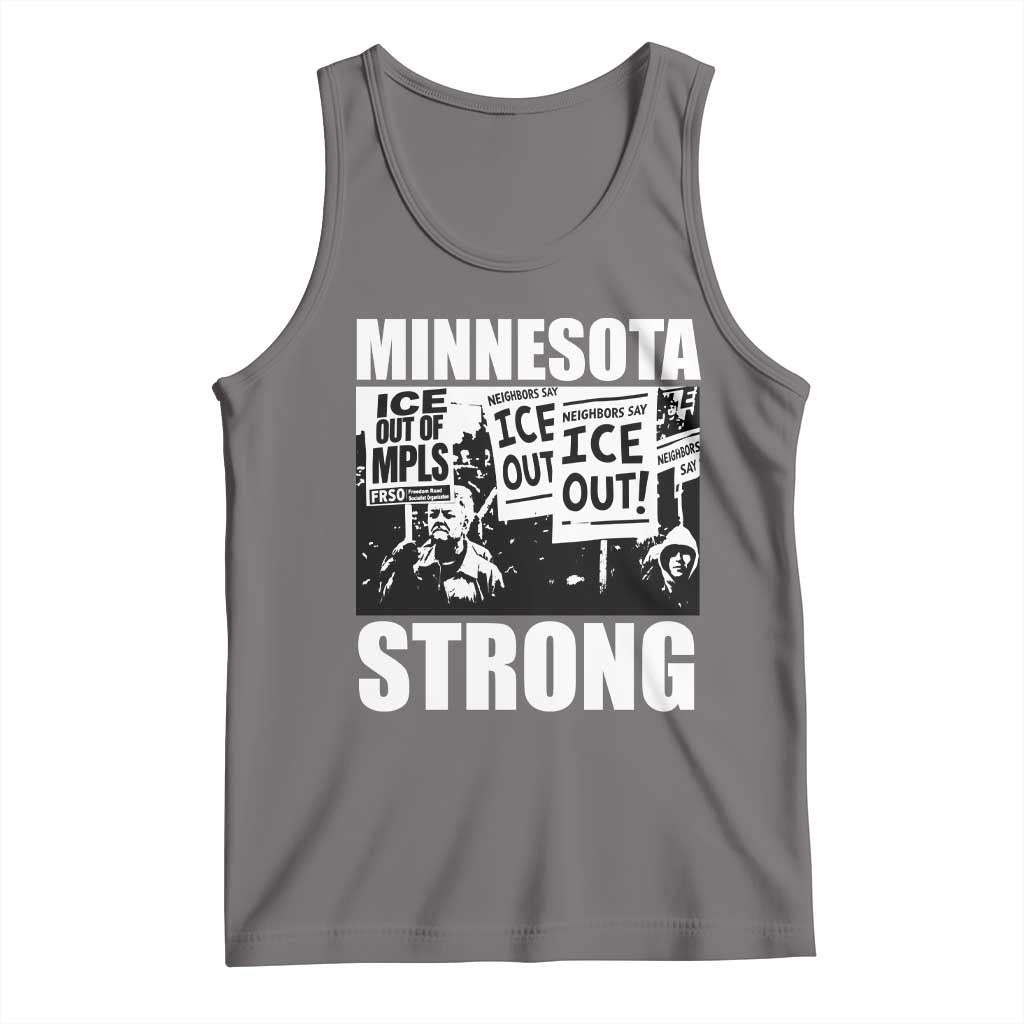 Minnesota Strong Tank Top Resist Anti ICE Immigration Protest TS14 Deep Heather Print Your Wear