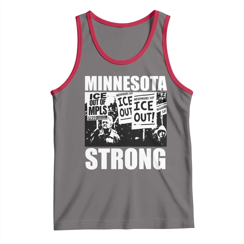 Minnesota Strong Tank Top Resist Anti ICE Immigration Protest TS14 Deep Heather Red Print Your Wear