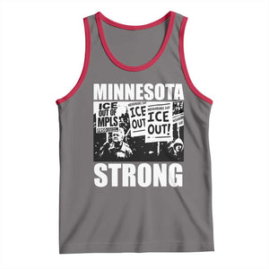 Minnesota Strong Tank Top Resist Anti ICE Immigration Protest TS14 Deep Heather Red Print Your Wear