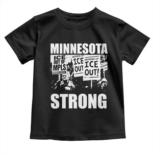 Minnesota Strong Toddler T Shirt Resist Anti ICE Immigration Protest TS14 Black Print Your Wear