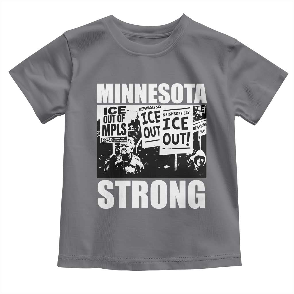 Minnesota Strong Toddler T Shirt Resist Anti ICE Immigration Protest TS14 Charcoal Print Your Wear