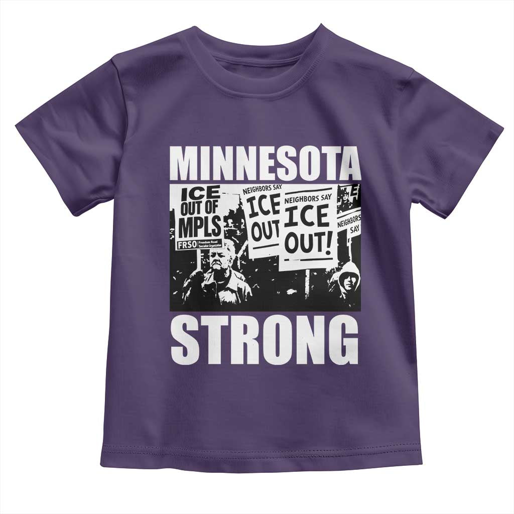 Minnesota Strong Toddler T Shirt Resist Anti ICE Immigration Protest TS14 Purple Print Your Wear