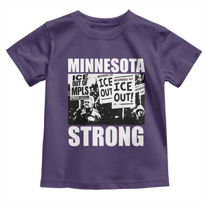 Minnesota Strong Toddler T Shirt Resist Anti ICE Immigration Protest TS14 Purple Print Your Wear