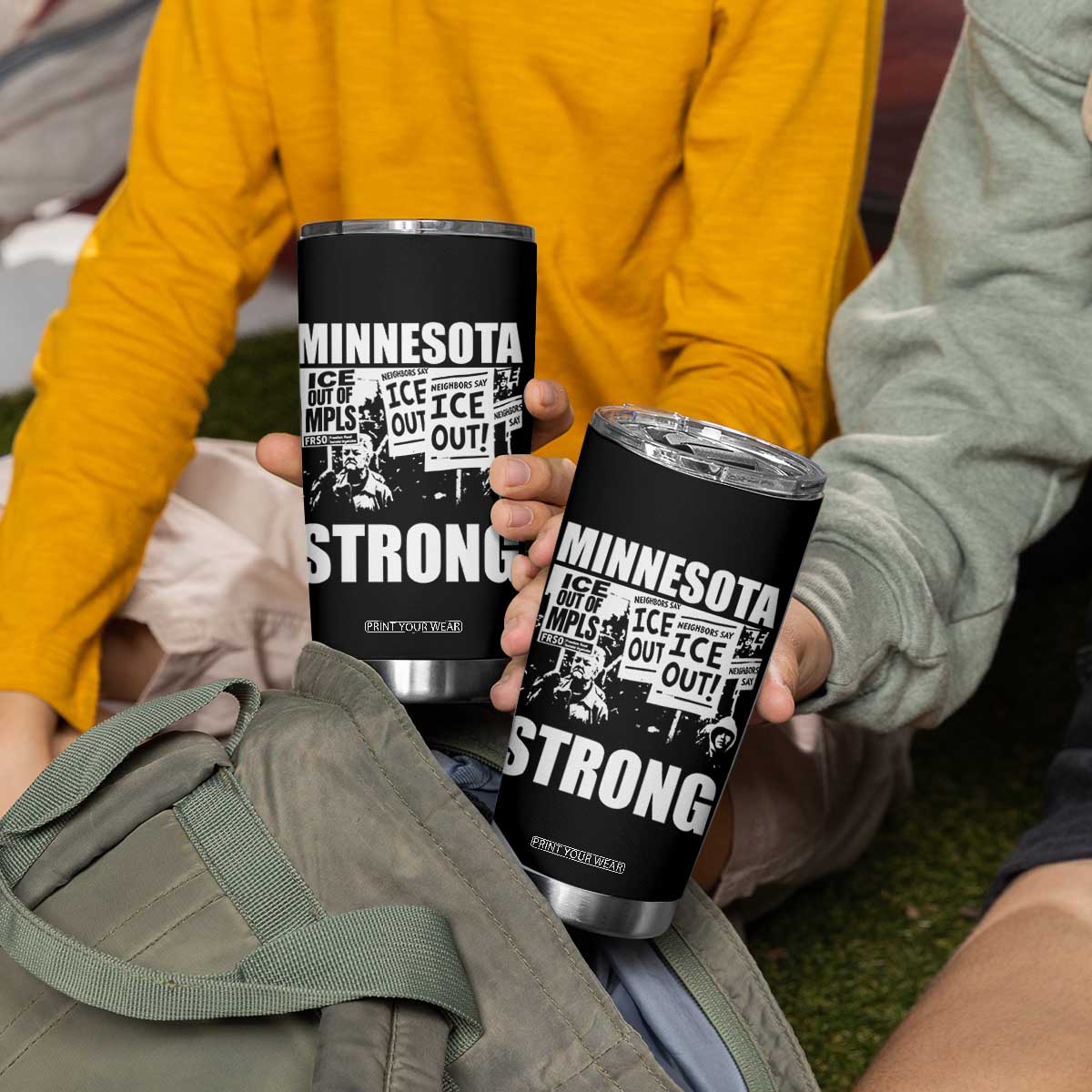 Minnesota Strong Tumbler Cup Resist Anti ICE Immigration Protest TS14 Print Your Wear