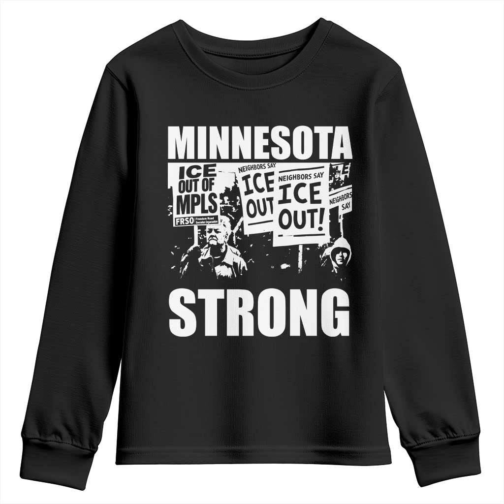 Minnesota Strong Youth Sweatshirt Resist Anti ICE Immigration Protest TS14 Black Print Your Wear