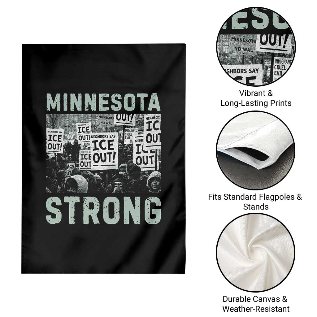 Minnesota Strong Garden Flag Minneapolis ICE Out Anti ICE Protest Right Now TS14 Print Your Wear