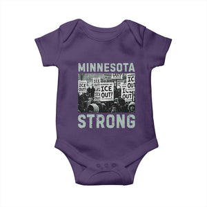 Minnesota Strong Baby Onesie Minneapolis ICE Out Anti ICE Protest Right Now TS14 Purple Print Your Wear
