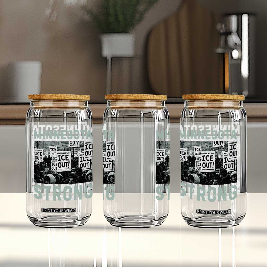 Minnesota Strong Glass Can Minneapolis ICE Out Anti ICE Protest Right Now TS14 Print Your Wear
