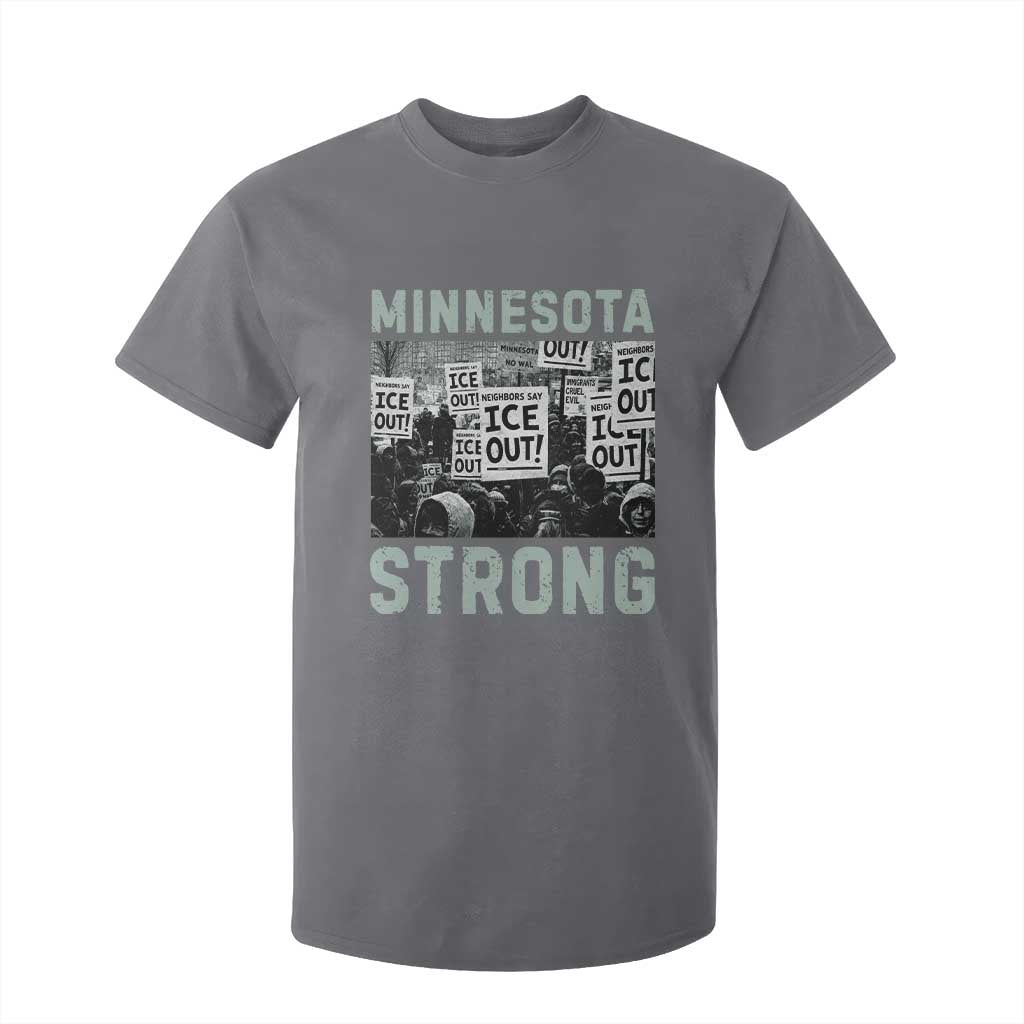 Minnesota Strong T Shirt For Kid Minneapolis ICE Out Anti ICE Protest Right Now TS14 Charcoal Print Your Wear