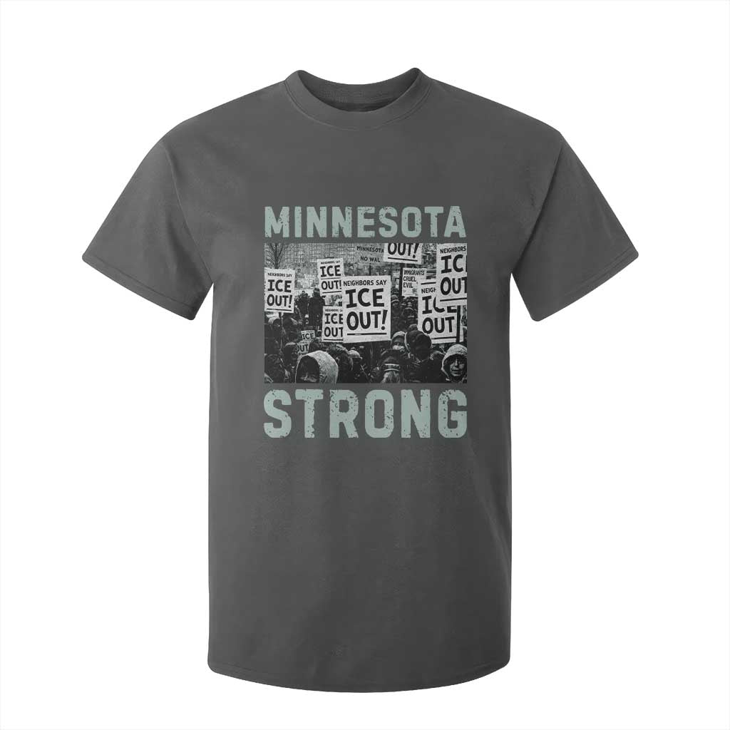 Minnesota Strong T Shirt For Kid Minneapolis ICE Out Anti ICE Protest Right Now TS14 Dark Heather Print Your Wear