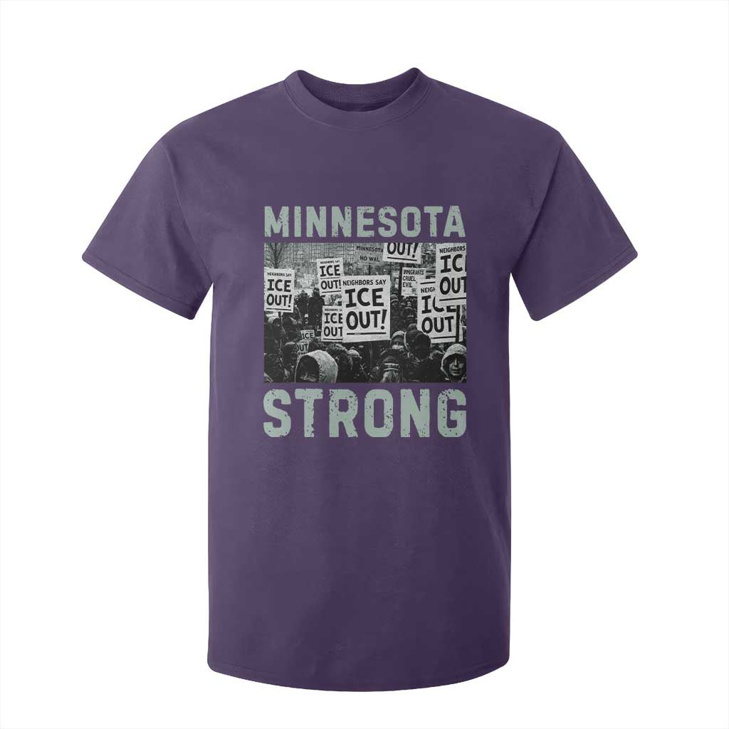 Minnesota Strong T Shirt For Kid Minneapolis ICE Out Anti ICE Protest Right Now TS14 Purple Print Your Wear