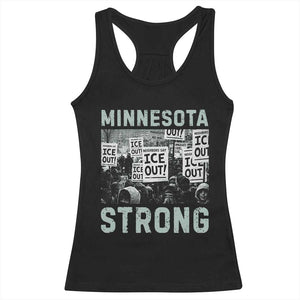 Minnesota Strong Racerback Tank Top Minneapolis ICE Out Anti ICE Protest Right Now TS14 Black Print Your Wear