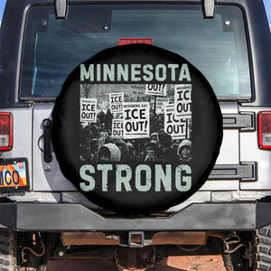 Minnesota Strong Spare Tire Cover Minneapolis ICE Out Anti ICE Protest Right Now TS14 No hole Black Print Your Wear
