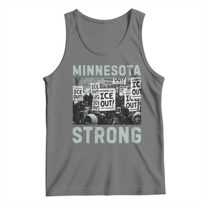 Minnesota Strong Tank Top Minneapolis ICE Out Anti ICE Protest Right Now TS14 Black Heather Print Your Wear
