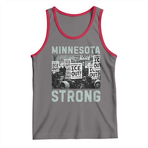 Minnesota Strong Tank Top Minneapolis ICE Out Anti ICE Protest Right Now TS14 Deep Heather Red Print Your Wear