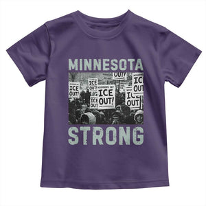 Minnesota Strong Toddler T Shirt Minneapolis ICE Out Anti ICE Protest Right Now TS14 Purple Print Your Wear