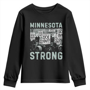 Minnesota Strong Youth Sweatshirt Minneapolis ICE Out Anti ICE Protest Right Now TS14 Black Print Your Wear