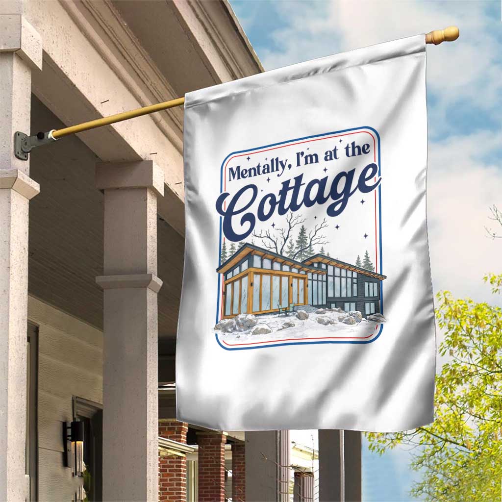 Mentally I'm at the Cottage Garden Flag Funny Hockey Romance TS14 Print Your Wear