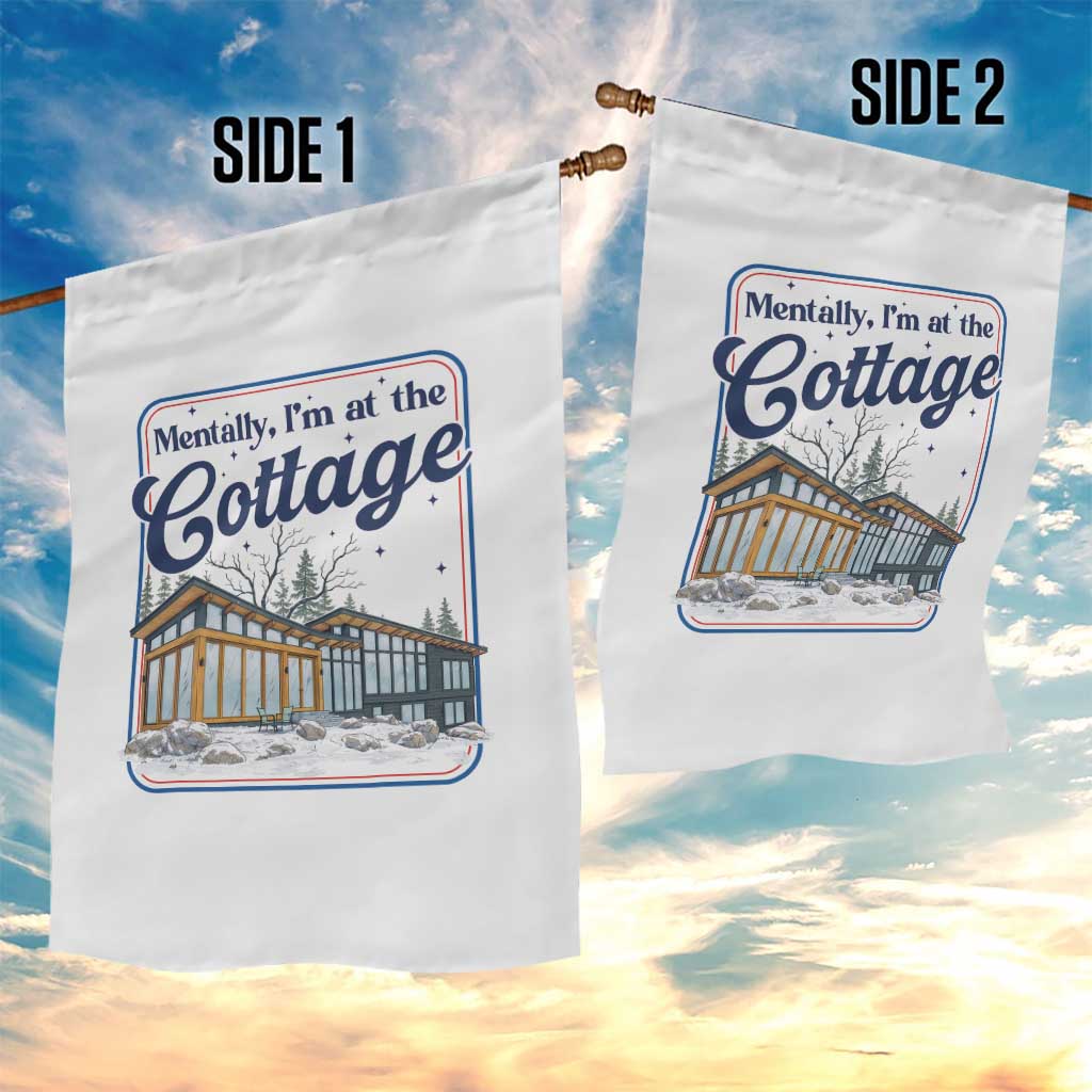 Mentally I'm at the Cottage Garden Flag Funny Hockey Romance TS14 Print Your Wear