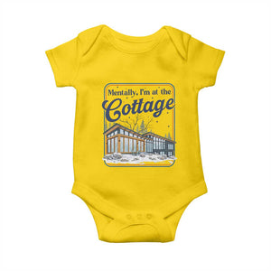Mentally I'm at the Cottage Baby Onesie Funny Hockey Romance TS14 Daisy Print Your Wear
