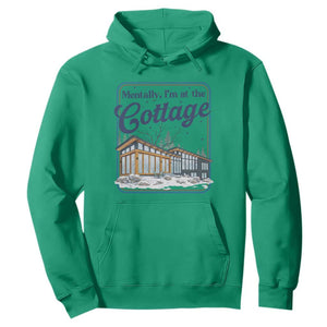 Mentally I'm at the Cottage Hoodie Funny Hockey Romance TS14 Irish Green Print Your Wear