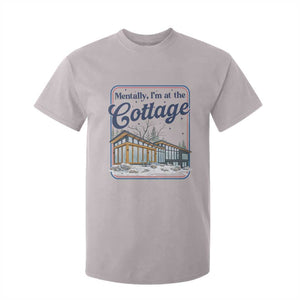 Mentally I'm at the Cottage T Shirt For Kid Funny Hockey Romance TS14 Ice Gray Print Your Wear