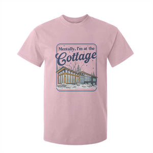 Mentally I'm at the Cottage T Shirt For Kid Funny Hockey Romance TS14 Light Pink Print Your Wear